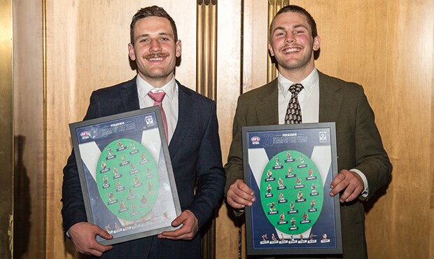 2018_09_11_Atkins_Hero.jpg James Tsitas and Tom Atkins have been named in the VFL Team of the Year - Geelong Cats